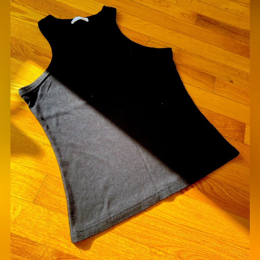 Black ribbed tank - Medium